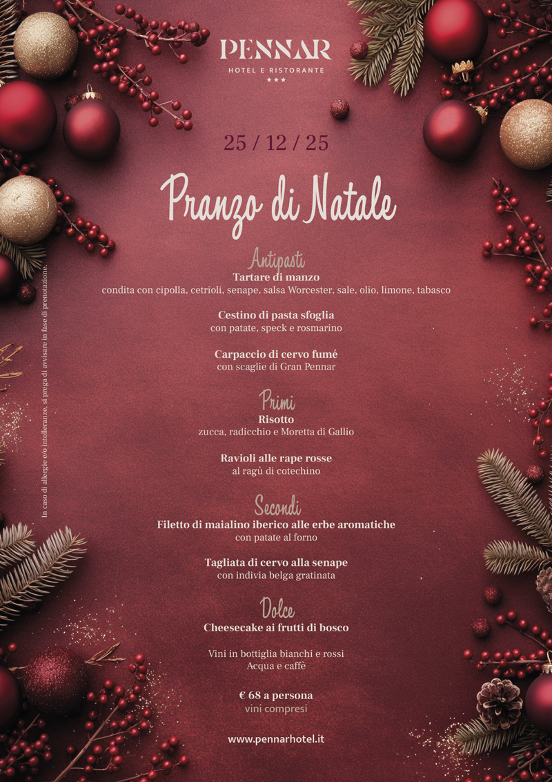 menu pranzo natale pennar