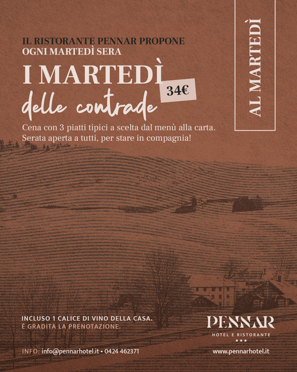 cena martedi contrade ristorante pennar asiago